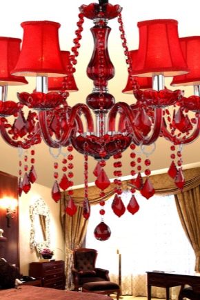  Red chandeliers