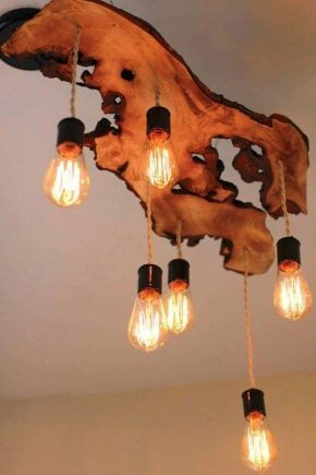  Wooden chandeliers