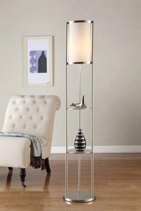  Floor lamp with a table