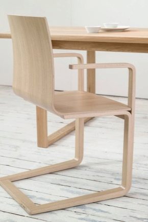  Wooden chairs with armrests in modern style