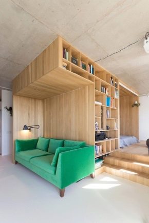Design elegante de um apartamento de dois quartos de 50 metros quadrados. m