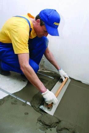 Cementvloer dekvloer: verbruik per 1 vierkant. m