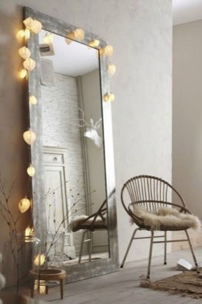  Podlahové zrcadlo: krásné možnosti v interiéru