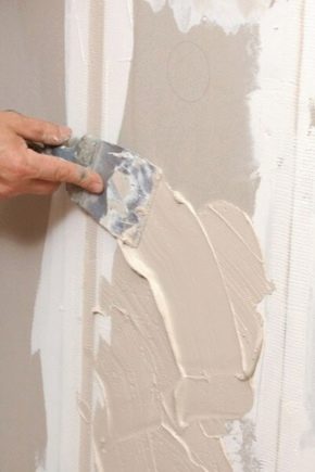  Dinding dempul untuk dinding: pilihan bahan, terutamanya aplikasi