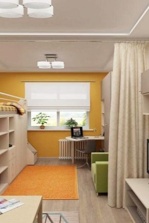  Ein-Zimmer-Wohnungszonierung: Regeln, Ideen, interessante Lösungen