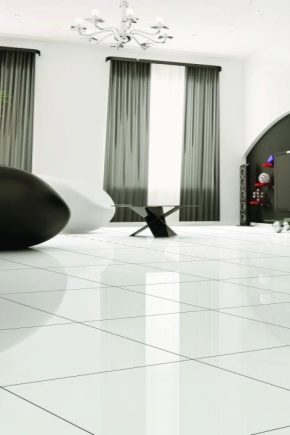  Gạch lát sàn trắng trong nội thất