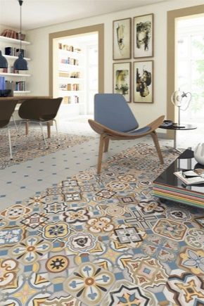  Patchwork floor tiles: interior design ideas