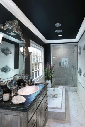  Black stretch ceilings: features of the application in the interior