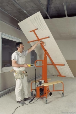  Ready-made and homemade versions of the lift for drywall