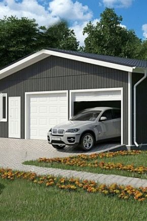  What should be the size of the garage for 2 cars?