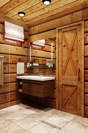  Dağ evi banyosu: güzel tasarım çözümleri