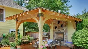  Arbor with fireplace