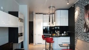  12 metrekarelik mutfak-oturma odası tasarımı. m.