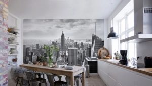  Wall mural on the kitchen, expanding the space