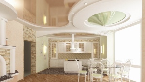  Ceiling kitchen-living room