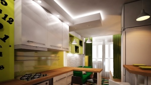  Design kitchen-living room of 17 square meters. m