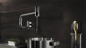  Wall mounted kitchen faucet