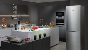  Gray and silver refrigerators