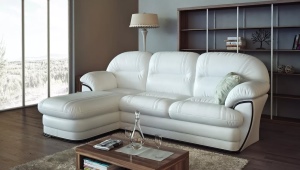  White leather sofa
