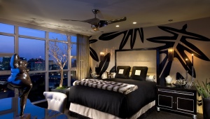  การออกแบบห้องนอนสีดำ