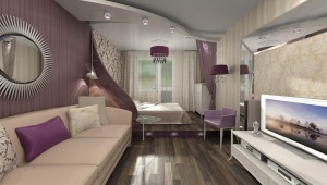  Design slaapkamer woonkamer 18 vierkante meter. m
