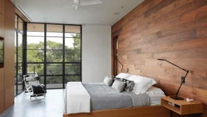  Laminate on the wall in the bedroom