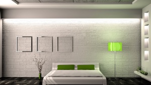  Sovrum i minimalism stil