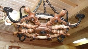  Chandeliers in the form of a steering wheel