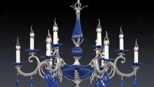  Blue chandeliers