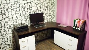  Computer table with cabinet