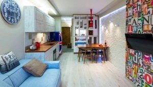  Conception d'un appartement d'une pièce de 30 m²: de beaux exemples de design d'intérieur
