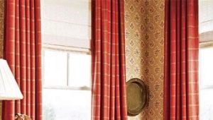  The combination of colors in the interior: combine curtains and wallpaper