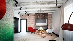  Obývací pokoj ve stylu podkroví: interiérové ​​prvky