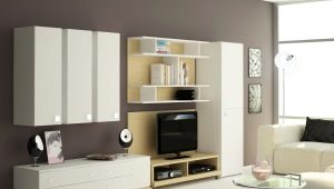  Schrankmöbel für das Wohnzimmer: schöne Optionen im Innenraum