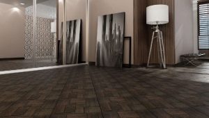  Brown tile on the floor: popular shades in the interior