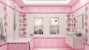  Ροζ κεραμικά πλακάκια: ενδιαφέρουσες επιλογές σχεδίασης