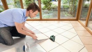  The technology of laying floor tiles diagonally