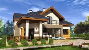  Köpük blokları çatı evleri: basit tasarımlar ve alan planlama