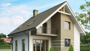 Two-storey house with attic: beautiful options for buildings