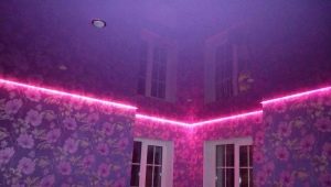  Stretch οροφή με φωτισμό: όμορφες λύσεις στο εσωτερικό