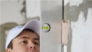  Installation process of beacons for plaster walls