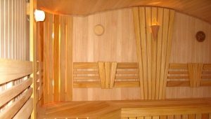  Các tính năng của nội thất của bồn tắm bên trong bằng cách sử dụng tấm gỗ nhỏ