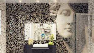  Mozaic pentru faianța de baie: proiectare și instalare