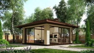  Glazed gazebos with barbecue, barbecue and stove: options for designs