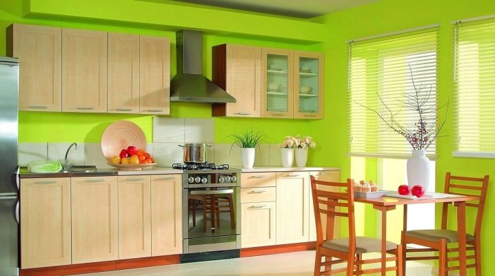  Papier peint vert dans la cuisine