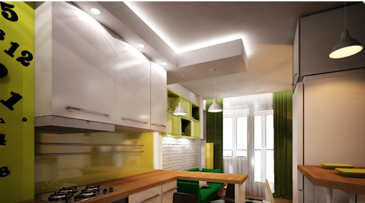  16 metrekarelik mutfak-oturma odası tasarımı. m