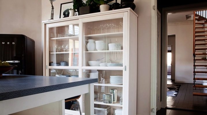  Cabinet for dishes in the kitchen