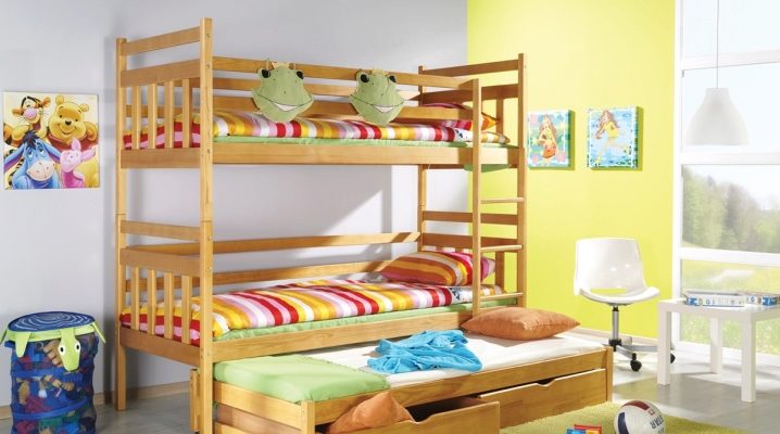  Çocuklar için üç katmanlı yatak