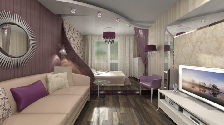  Dormitorio de diseño sala de estar de 18 metros cuadrados. m