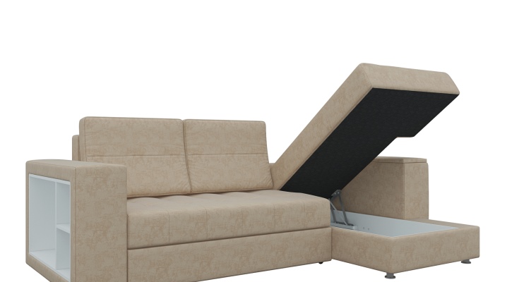  Γωνιακός καναπές με μπλοκ ελατηρίου
